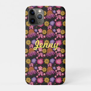 Wildblume Black Floral Personalisiert Case-Mate iPhone Hülle
