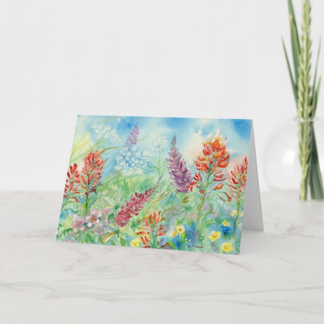 Wildblume-Blank-Notecard Dankeskarte (Vorderseite)