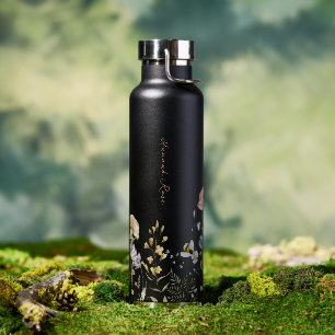 Wildblume Blaulauchbiene   Monogramm Trinkflasche