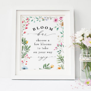 Wildblume Blende oder Bar Blume Poster