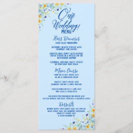 Wildblume Bliss Floral Wedding Menükarte