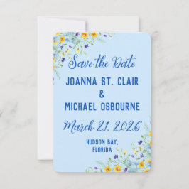 Wildblume Bliss Pastel Blue Wedding Save The Date