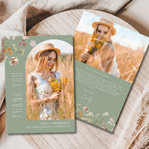 Wildblume Bloom Abschluss Foto Vielen Dank Dankeskarte