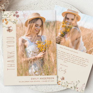 Wildblume Bloom Abschluss Foto Vielen Dank Einladung