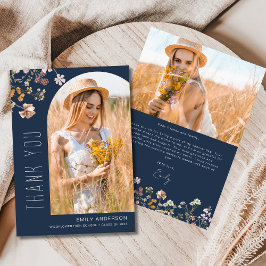 Wildblume Bloom Abschluss Foto Vielen Dank Einladung