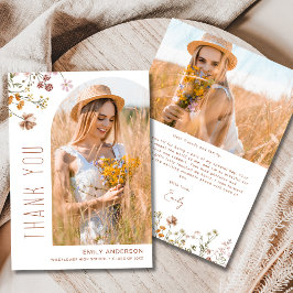 Wildblume Bloom Abschluss Foto Vielen Dank Einladung