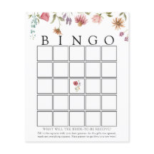 Wildblume Bloom Bridal Bingo Game Card