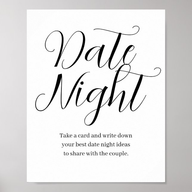 Wildblume Bloom Date Night Idee Unterschreiben Dat Poster (Vorne)