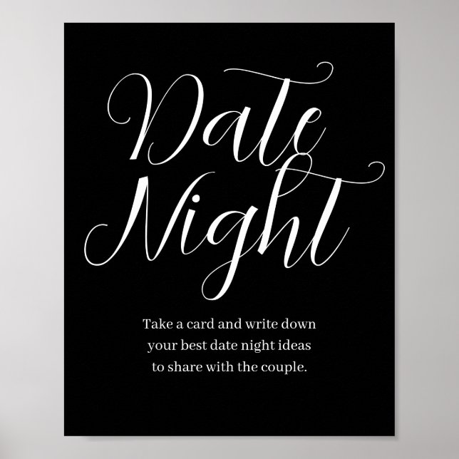 Wildblume Bloom Date Night Idee Unterschreiben Dat Poster (Vorne)