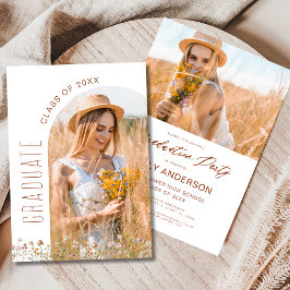 Wildblume Bloom Graduation Party Arch Foto Einladung