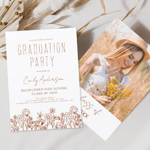 Wildblume Bloom Graduation Party Boho Einladung