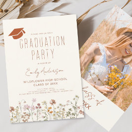 Wildblume Bloom Graduation Party Boho Einladung