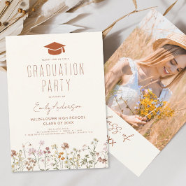 Wildblume Bloom Graduation Party Boho Einladung