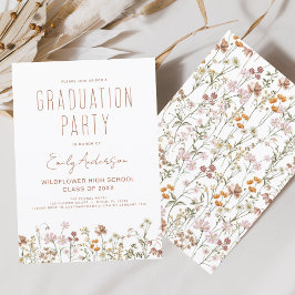 Wildblume Bloom Graduation Party Boho Einladung