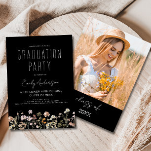 Wildblume Bloom Graduation Party Boho Einladung