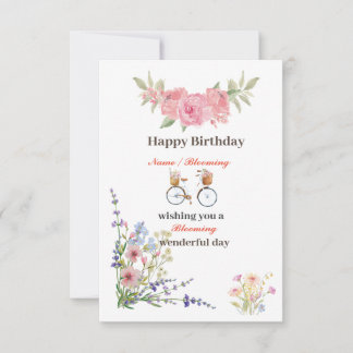 Wildblume Bloomful Happy Birthday Card RSVP Karte