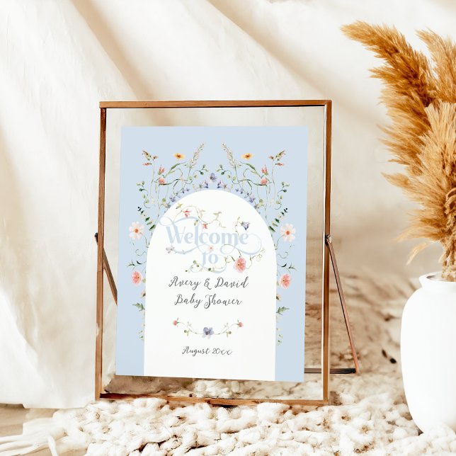 Wildblume Blue Boy Bloom Baby Dusche Poster (Von Creator hochgeladen)