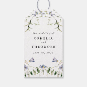 Wildblume Blue Watercolor Gastgeschenk Hochzeit Vi Geschenkanhänger