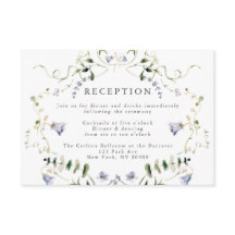 Wildblume Blue Watercolor Hochzeitsempfang