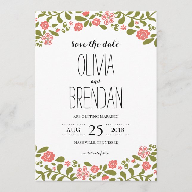 Wildblume blüht | SAVE THE DATE (Vorderseite)