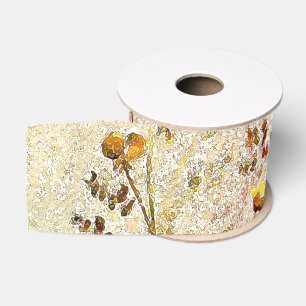 Wildblume-Blumen-botanisches Satin-mit Blumenband Ripsband