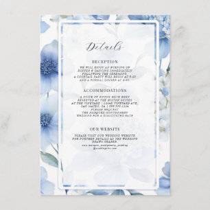 Wildblume Blumen Eleganter Sommer Blau Details Begleitkarte