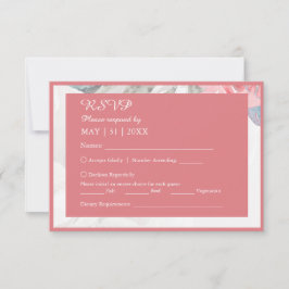 Wildblume Blumen Rose Hochzeit RSVP Karte