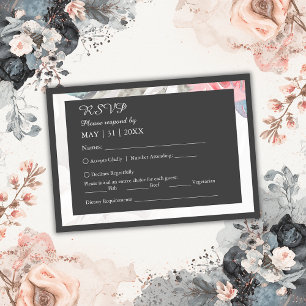 Wildblume Blumen Rose Hochzeit RSVP Karte