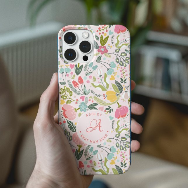 Wildblume Blumenbezeichnung Monogramm personalisie Case-Mate iPhone Hülle (Von Creator hochgeladen)