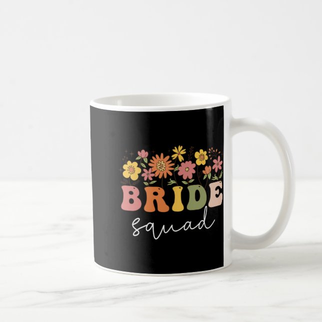 Wildblume Blumenbride Wedding Bachelorette Kaffeetasse (Rechts)