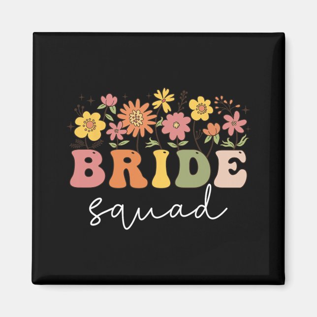 Wildblume Blumenbride Wedding Bachelorette Magnet (Vorne)