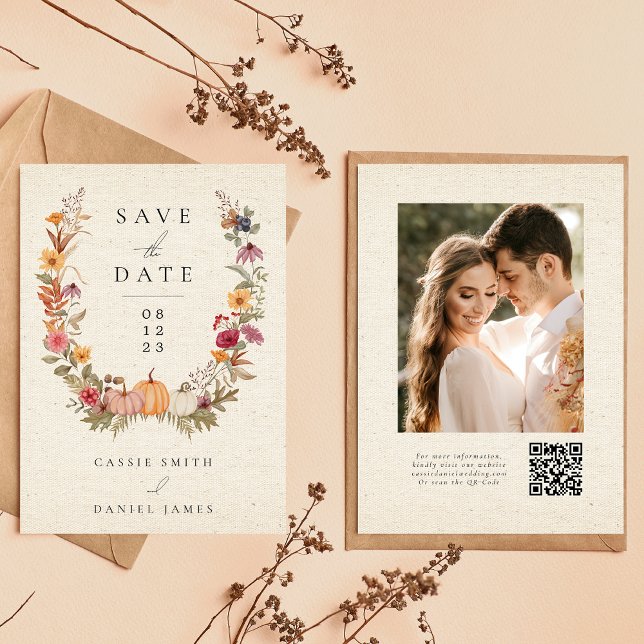 Wildblume Blumengarten Botanischer Kranz Hochzeit Save The Date (Von Creator hochgeladen)