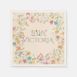 Wildblume Blumengarten Kinderdusche Serviette
