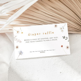 Wildblume Blumenmuster-Raffel Begleitkarte