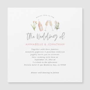 Wildblume Blumensekt Moderne Drehbuch verkünden Magnetkarte