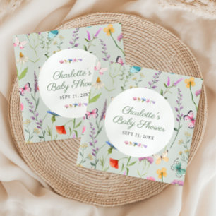 Wildblume Blumenspülung Grüne Neutralspülung Serviette
