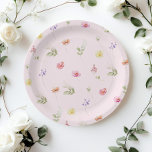 Wildblume Blush pink Baby in blühender Kinderdusch Pappteller<br><div class="desc">Wildblume Blush Pink Baby in Blüte Baby Dusche Papier Teller Matching Artikel zur Verfügung.</div>