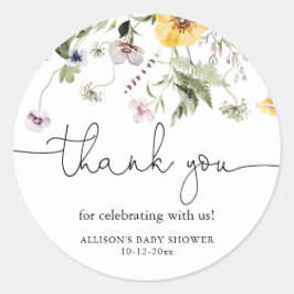 Wildblume Blütenlavender lila Vegetation Runder Aufkleber