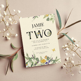 Wildblume Boho 2. Geburtstagsmädchen Einladung