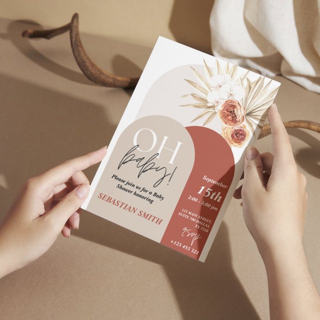 Wildblume Boho Baby Shower Invite - Gender Neutra Einladung (Wildflower Boho Baby Shower Invite - Gender Neutral Floral)