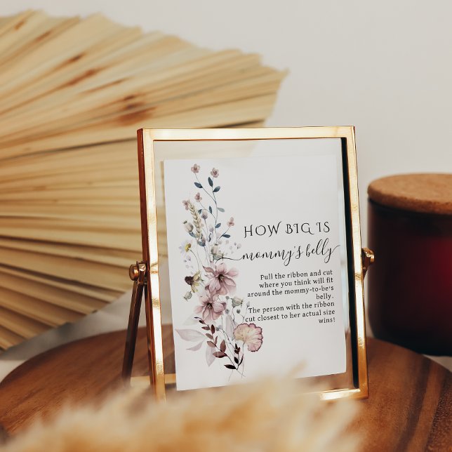 Wildblume boho Baby Shower Mommy's Bly Game Poster (Von Creator hochgeladen)