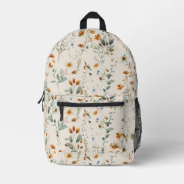 Wildblume boho bedruckter rucksack