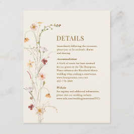 Wildblume Boho | Botanische Verschlusskarte Begleitkarte