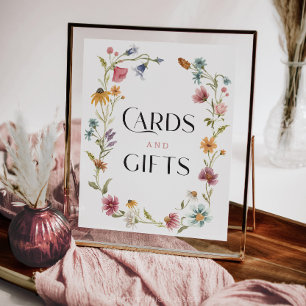 Wildblume Boho Brautparty Cards Schild