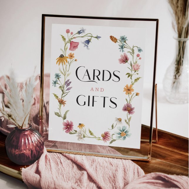 Wildblume Boho Brautparty Cards Schild (Von Creator hochgeladen)