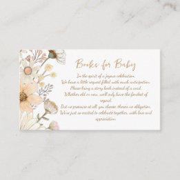 Wildblume Boho chic Books für die Babyverpackungsk Begleitkarte