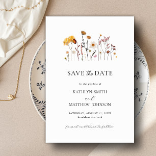 Wildblume Boho Chic Modern Whimsical Floral Save The Date