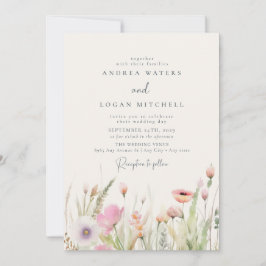 Wildblume Boho Chic Wedding Einladung