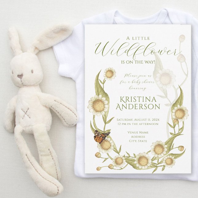 Wildblume Boho Daisy Kinderdusche Einladung (Von Creator hochgeladen)