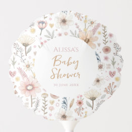 Wildblume Boho Floral Baby Dusche Ballon